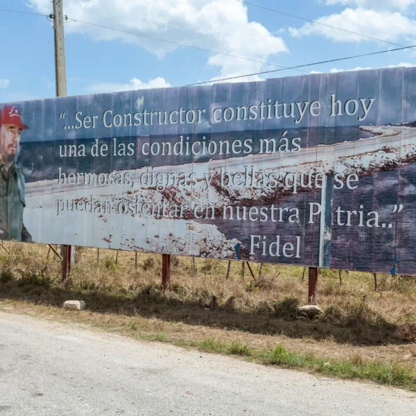 Bernard Crampon Photography - Revolutionary propaganda. One of the two Fidel propaganda we met
